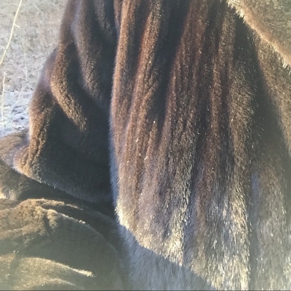 Full length Ranch Mink fur coat - Picture 3 of 5